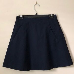J Crew Navy A-Line Skirt
